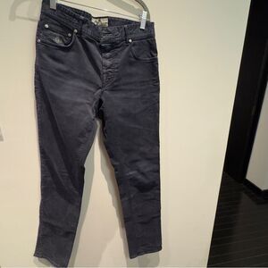 Borrelli Napoli Navy 5-Pocket Slim Denim Pants 30